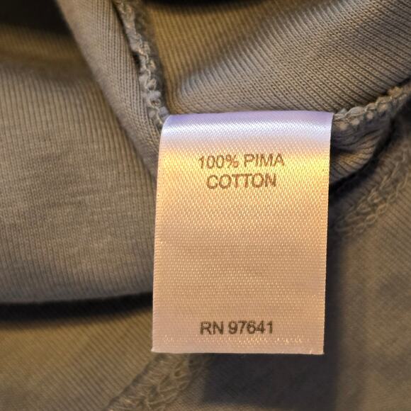 J. Jill 100% Pima Cotton Turtleneck Longline Tunic Top Womens XL Dusty Blue - Picture 4 of 9